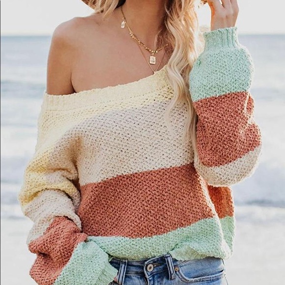 Sweaters - Color Block Sweater